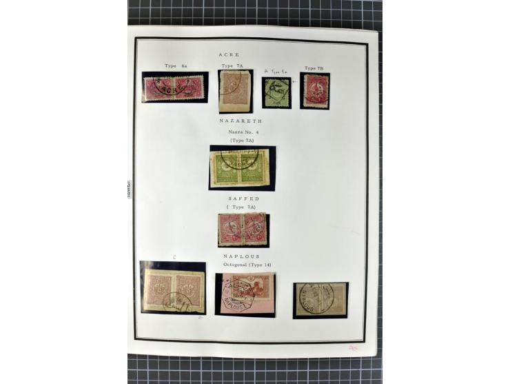 HOLY LAND: 1862/1948, postrische, ungebrauchte und gestempelte Sammlung mit deutscher-, französischer-, italienischer-, öster