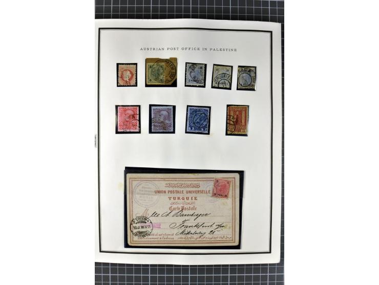 HOLY LAND: 1862/1948, postrische, ungebrauchte und gestempelte Sammlung mit deutscher-, französischer-, italienischer-, öster
