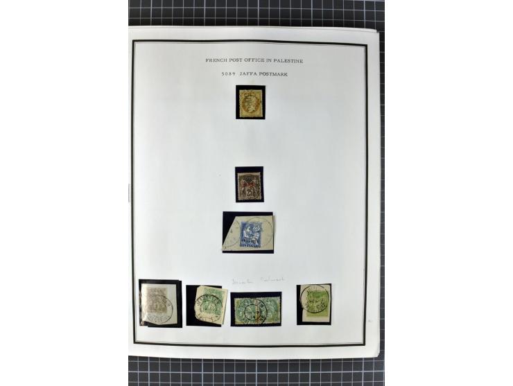 HOLY LAND: 1862/1948, postrische, ungebrauchte und gestempelte Sammlung mit deutscher-, französischer-, italienischer-, öster