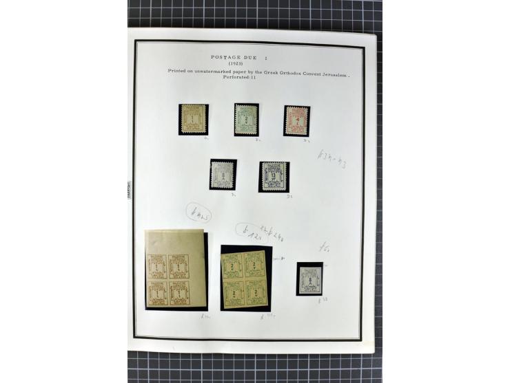 HOLY LAND: 1862/1948, postrische, ungebrauchte und gestempelte Sammlung mit deutscher-, französischer-, italienischer-, öster