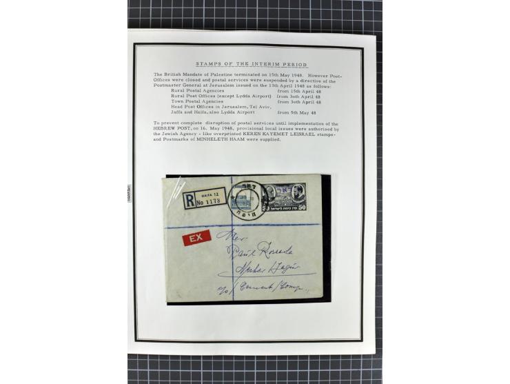 HOLY LAND: 1862/1948, postrische, ungebrauchte und gestempelte Sammlung mit deutscher-, französischer-, italienischer-, öster