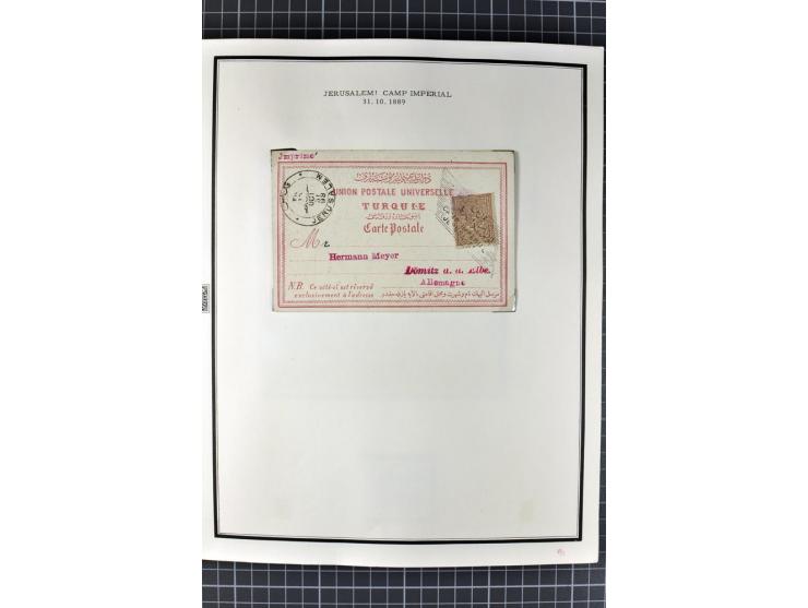HOLY LAND: 1862/1948, postrische, ungebrauchte und gestempelte Sammlung mit deutscher-, französischer-, italienischer-, öster