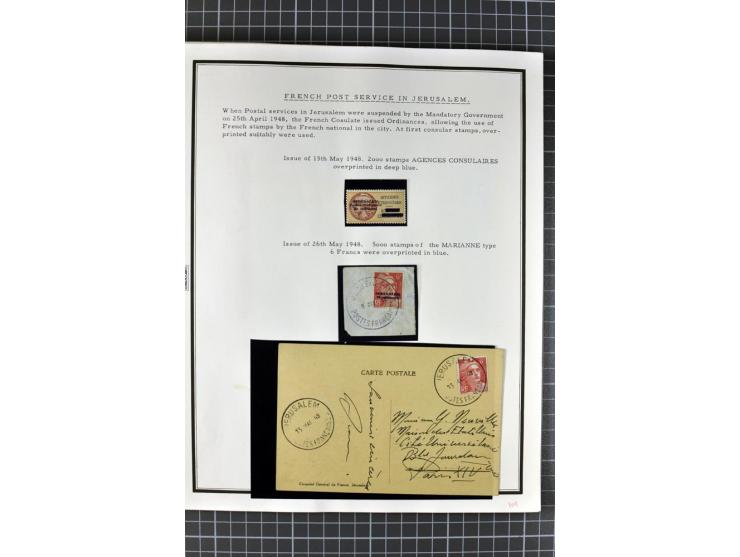 HOLY LAND: 1862/1948, postrische, ungebrauchte und gestempelte Sammlung mit deutscher-, französischer-, italienischer-, öster