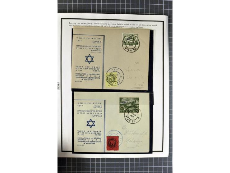 HOLY LAND: 1862/1948, postrische, ungebrauchte und gestempelte Sammlung mit deutscher-, französischer-, italienischer-, öster