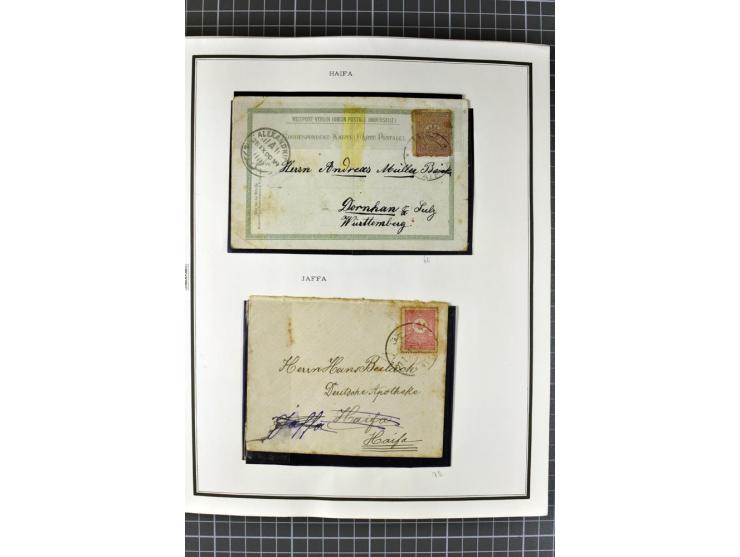 HOLY LAND: 1862/1948, postrische, ungebrauchte und gestempelte Sammlung mit deutscher-, französischer-, italienischer-, öster