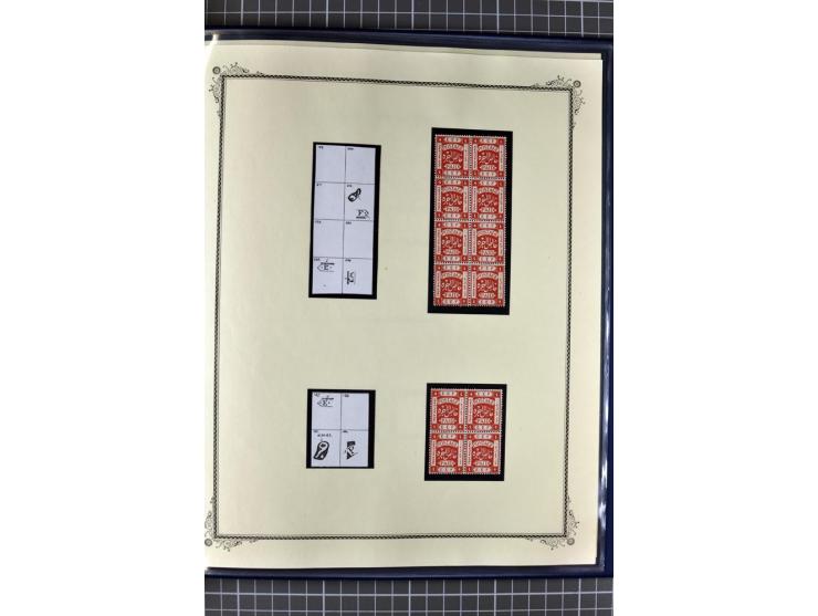 1918/27, 3bändige Spezialsammlung der Mi. 4-14,mit vielen Plattenfehlern, fehlenden Zähnungslöchern, Zwischenstegpaaren, Einh