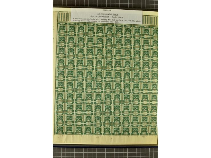 1918/27, 3bändige Spezialsammlung der Mi. 4-14,mit vielen Plattenfehlern, fehlenden Zähnungslöchern, Zwischenstegpaaren, Einh