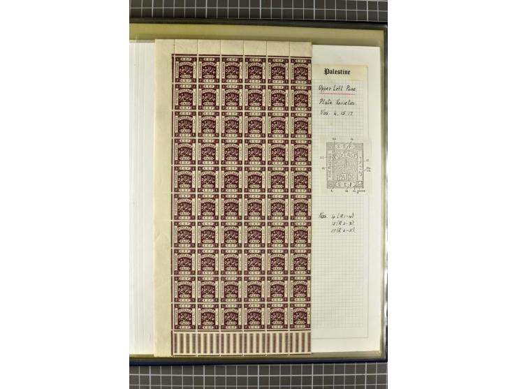 1918/27, 3bändige Spezialsammlung der Mi. 4-14,mit vielen Plattenfehlern, fehlenden Zähnungslöchern, Zwischenstegpaaren, Einh