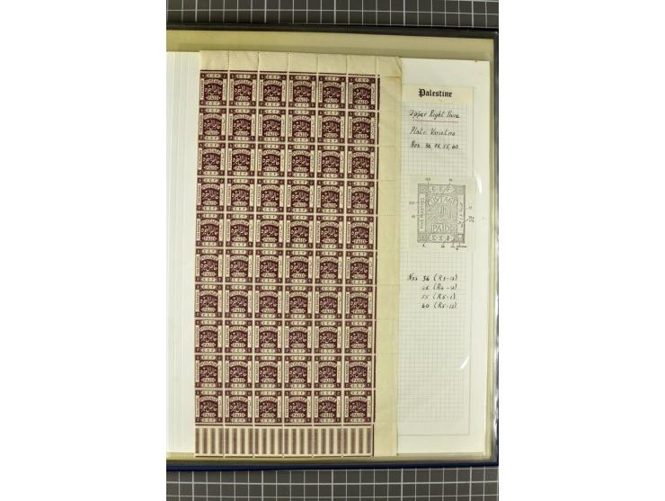 1918/27, 3bändige Spezialsammlung der Mi. 4-14,mit vielen Plattenfehlern, fehlenden Zähnungslöchern, Zwischenstegpaaren, Einh