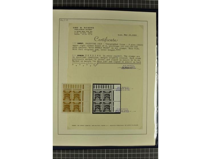 1918/27, 3bändige Spezialsammlung der Mi. 4-14,mit vielen Plattenfehlern, fehlenden Zähnungslöchern, Zwischenstegpaaren, Einh
