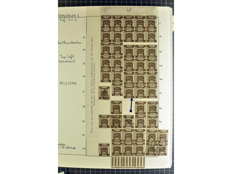 1920/21, reichhaltige Sammlung von Plattenrekonstruktionen, ungebraucht und gestempelt, dabei viele seltene Aufdrucktypen, Ei