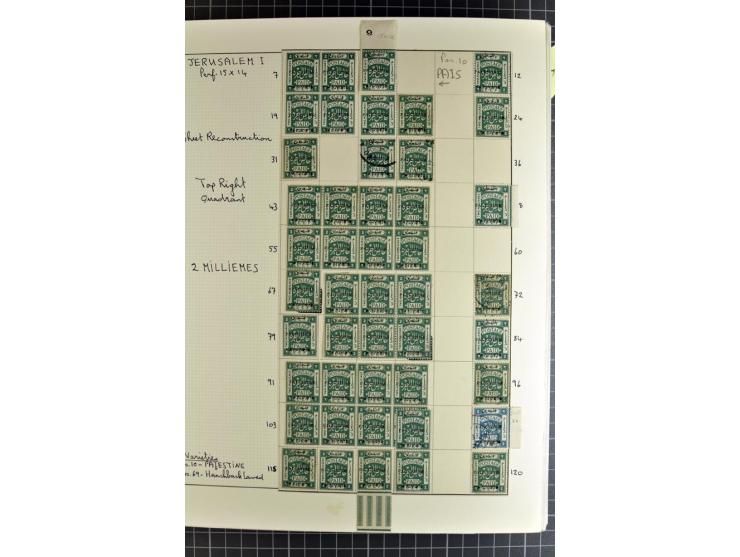1920/21, reichhaltige Sammlung von Plattenrekonstruktionen, ungebraucht und gestempelt, dabei viele seltene Aufdrucktypen, Ei