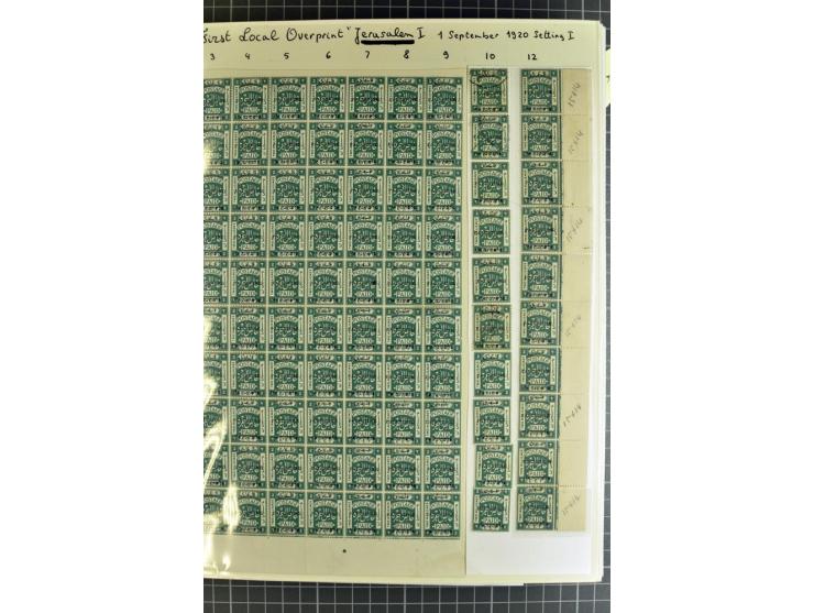 1920/21, reichhaltige Sammlung von Plattenrekonstruktionen, ungebraucht und gestempelt, dabei viele seltene Aufdrucktypen, Ei