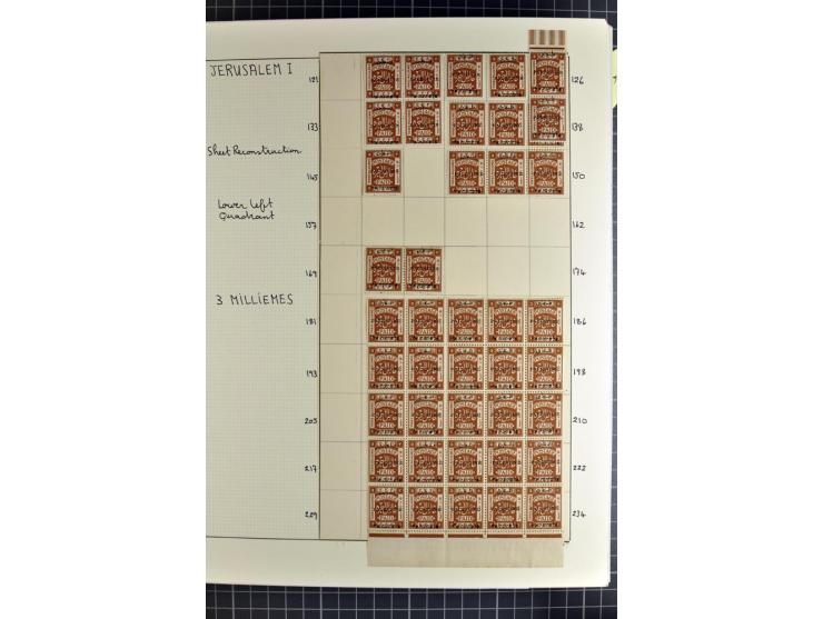 1920/21, reichhaltige Sammlung von Plattenrekonstruktionen, ungebraucht und gestempelt, dabei viele seltene Aufdrucktypen, Ei
