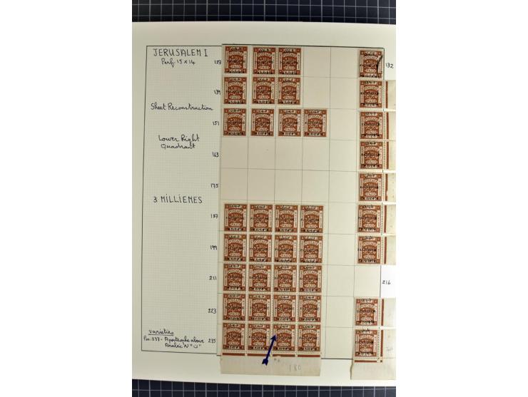1920/21, reichhaltige Sammlung von Plattenrekonstruktionen, ungebraucht und gestempelt, dabei viele seltene Aufdrucktypen, Ei