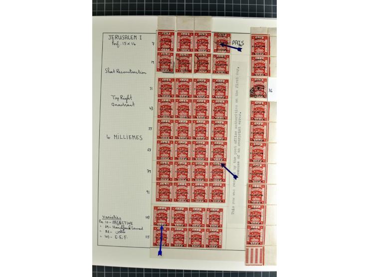 1920/21, reichhaltige Sammlung von Plattenrekonstruktionen, ungebraucht und gestempelt, dabei viele seltene Aufdrucktypen, Ei