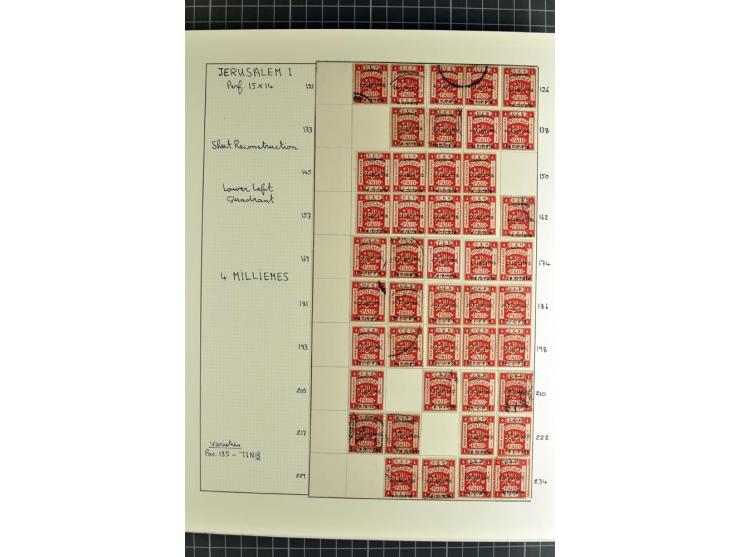 1920/21, reichhaltige Sammlung von Plattenrekonstruktionen, ungebraucht und gestempelt, dabei viele seltene Aufdrucktypen, Ei