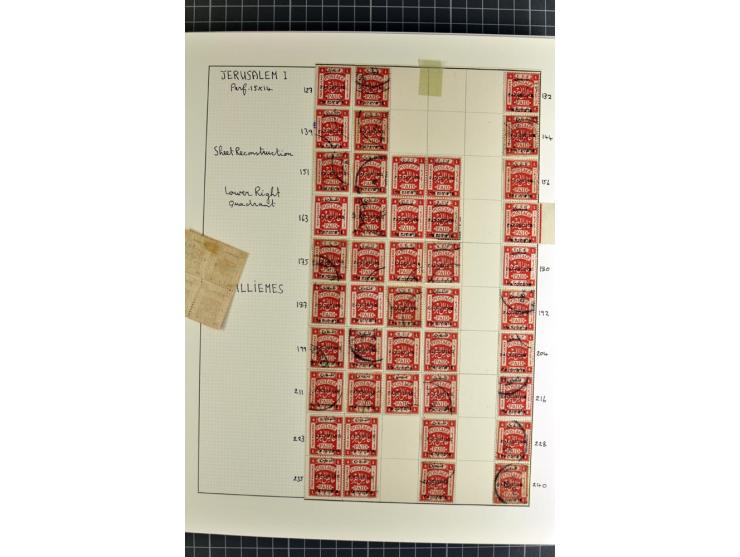 1920/21, reichhaltige Sammlung von Plattenrekonstruktionen, ungebraucht und gestempelt, dabei viele seltene Aufdrucktypen, Ei