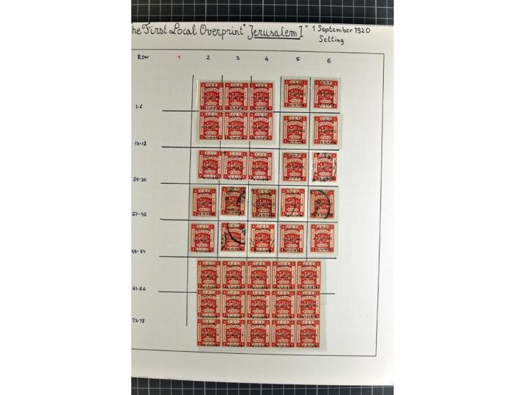 1920/21, reichhaltige Sammlung von Plattenrekonstruktionen, ungebraucht und gestempelt, dabei viele seltene Aufdrucktypen, Ei