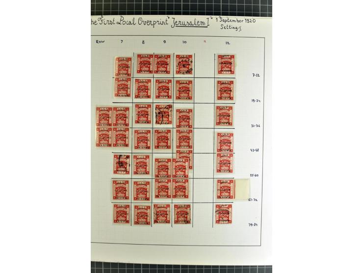 1920/21, reichhaltige Sammlung von Plattenrekonstruktionen, ungebraucht und gestempelt, dabei viele seltene Aufdrucktypen, Ei