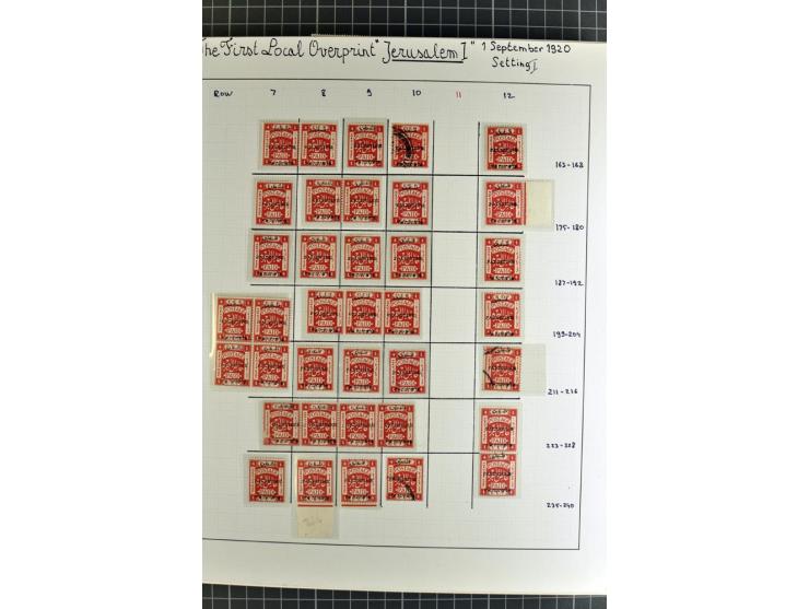 1920/21, reichhaltige Sammlung von Plattenrekonstruktionen, ungebraucht und gestempelt, dabei viele seltene Aufdrucktypen, Ei