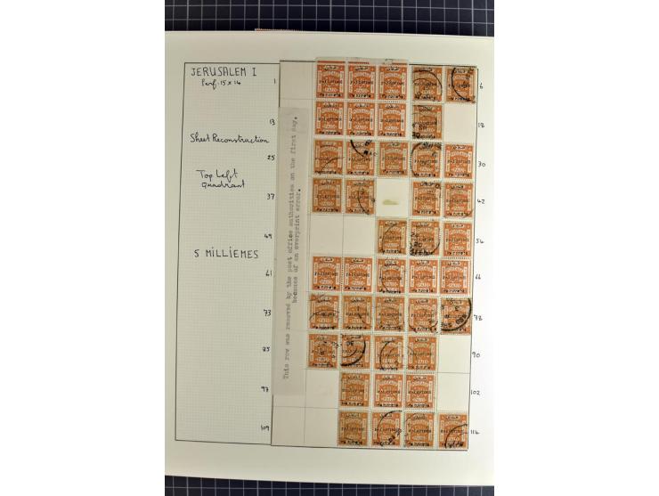 1920/21, reichhaltige Sammlung von Plattenrekonstruktionen, ungebraucht und gestempelt, dabei viele seltene Aufdrucktypen, Ei