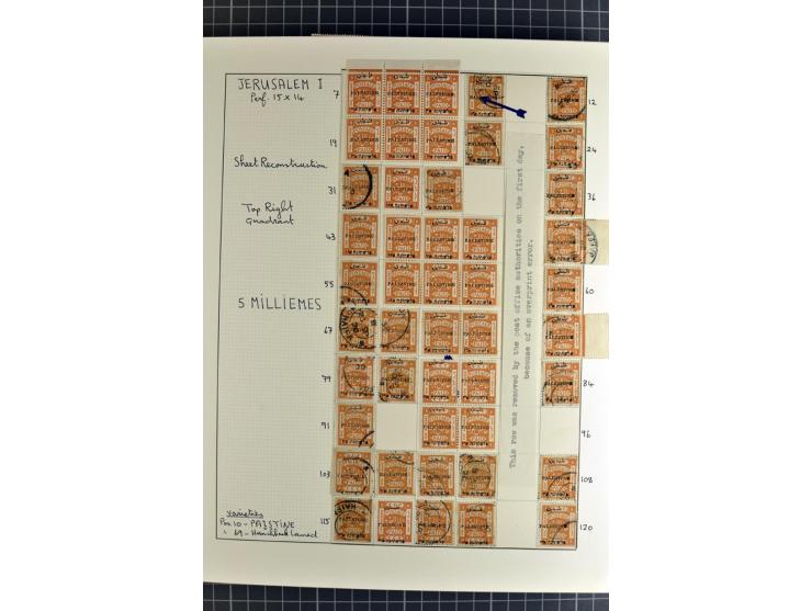 1920/21, reichhaltige Sammlung von Plattenrekonstruktionen, ungebraucht und gestempelt, dabei viele seltene Aufdrucktypen, Ei