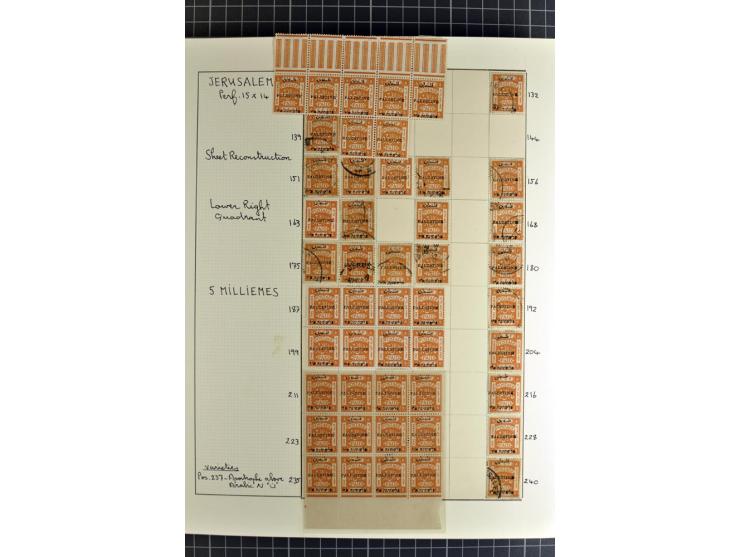 1920/21, reichhaltige Sammlung von Plattenrekonstruktionen, ungebraucht und gestempelt, dabei viele seltene Aufdrucktypen, Ei