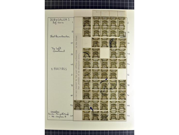 1920/21, reichhaltige Sammlung von Plattenrekonstruktionen, ungebraucht und gestempelt, dabei viele seltene Aufdrucktypen, Ei