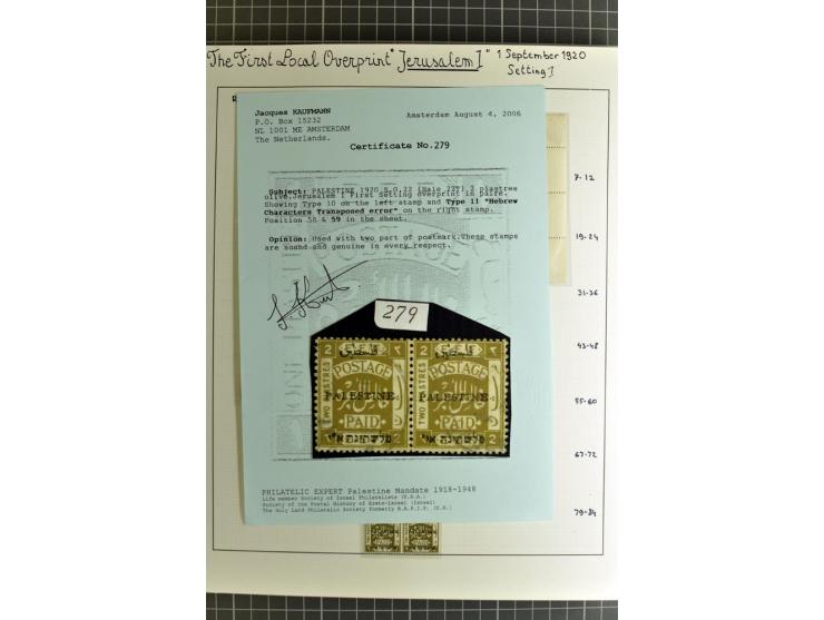 1920/21, reichhaltige Sammlung von Plattenrekonstruktionen, ungebraucht und gestempelt, dabei viele seltene Aufdrucktypen, Ei