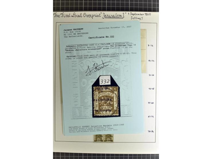 1920/21, reichhaltige Sammlung von Plattenrekonstruktionen, ungebraucht und gestempelt, dabei viele seltene Aufdrucktypen, Ei