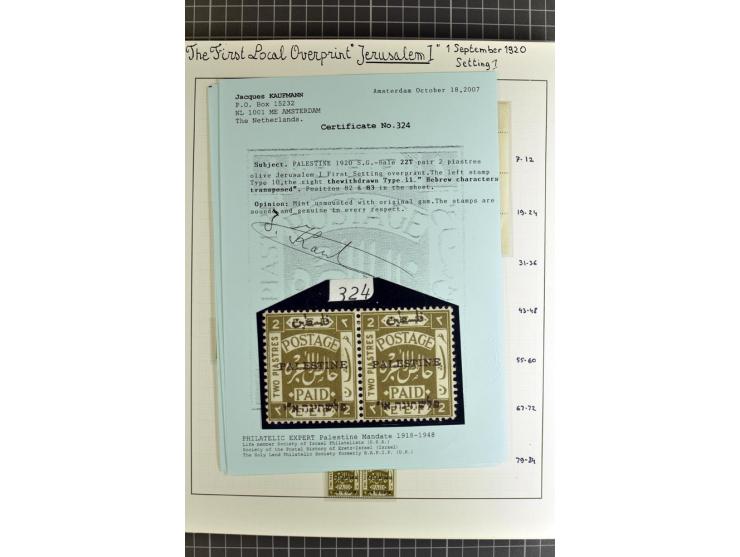 1920/21, reichhaltige Sammlung von Plattenrekonstruktionen, ungebraucht und gestempelt, dabei viele seltene Aufdrucktypen, Ei