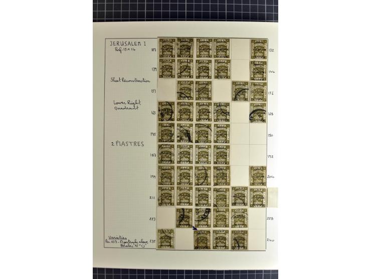 1920/21, reichhaltige Sammlung von Plattenrekonstruktionen, ungebraucht und gestempelt, dabei viele seltene Aufdrucktypen, Ei