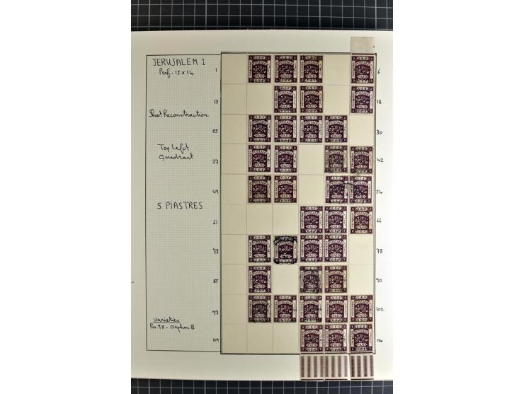 1920/21, reichhaltige Sammlung von Plattenrekonstruktionen, ungebraucht und gestempelt, dabei viele seltene Aufdrucktypen, Ei