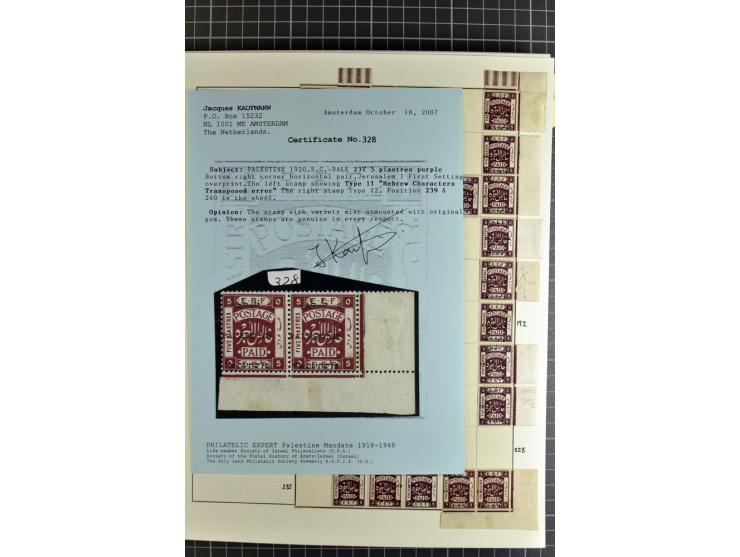 1920/21, reichhaltige Sammlung von Plattenrekonstruktionen, ungebraucht und gestempelt, dabei viele seltene Aufdrucktypen, Ei