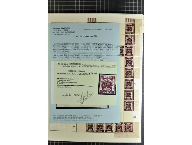 1920/21, reichhaltige Sammlung von Plattenrekonstruktionen, ungebraucht und gestempelt, dabei viele seltene Aufdrucktypen, Ei