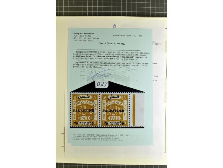 1920/21, reichhaltige Sammlung von Plattenrekonstruktionen, ungebraucht und gestempelt, dabei viele seltene Aufdrucktypen, Ei