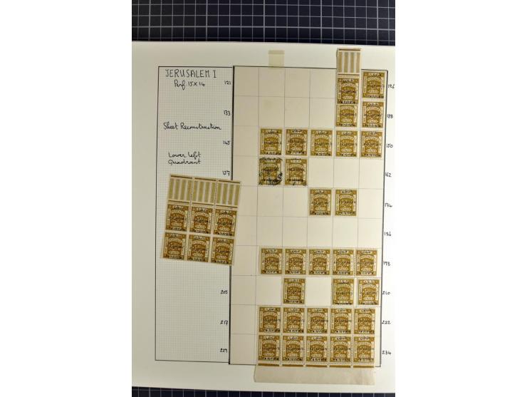 1920/21, reichhaltige Sammlung von Plattenrekonstruktionen, ungebraucht und gestempelt, dabei viele seltene Aufdrucktypen, Ei