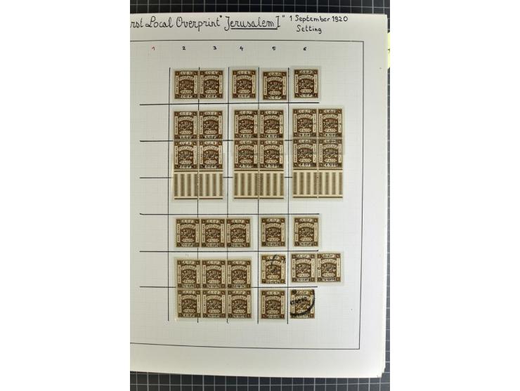 1920/21, reichhaltige Sammlung von Plattenrekonstruktionen, ungebraucht und gestempelt, dabei viele seltene Aufdrucktypen, Ei