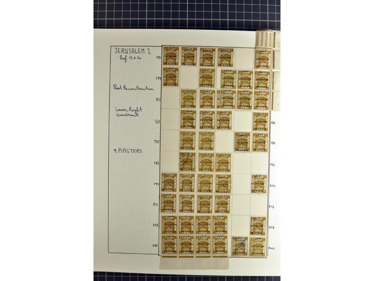 1920/21, reichhaltige Sammlung von Plattenrekonstruktionen, ungebraucht und gestempelt, dabei viele seltene Aufdrucktypen, Ei