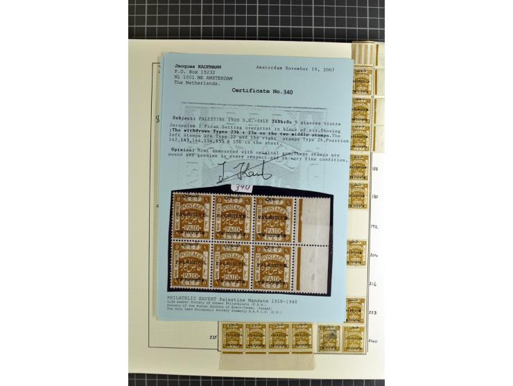 1920/21, reichhaltige Sammlung von Plattenrekonstruktionen, ungebraucht und gestempelt, dabei viele seltene Aufdrucktypen, Ei