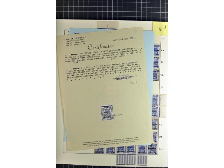 1920/21, reichhaltige Sammlung von Plattenrekonstruktionen, ungebraucht und gestempelt, dabei viele seltene Aufdrucktypen, Ei
