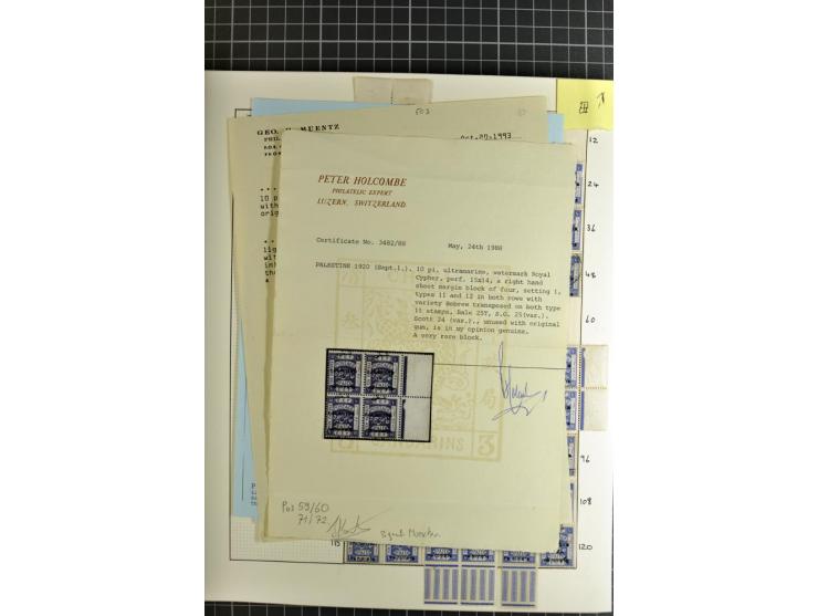 1920/21, reichhaltige Sammlung von Plattenrekonstruktionen, ungebraucht und gestempelt, dabei viele seltene Aufdrucktypen, Ei
