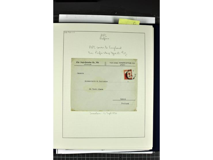 1927/42 (ca.), Firmenlochung "A.P.C.", Partie von über 200 Marken und 8 Ganzstücken, dabei verschiedene Stellungen und Besond