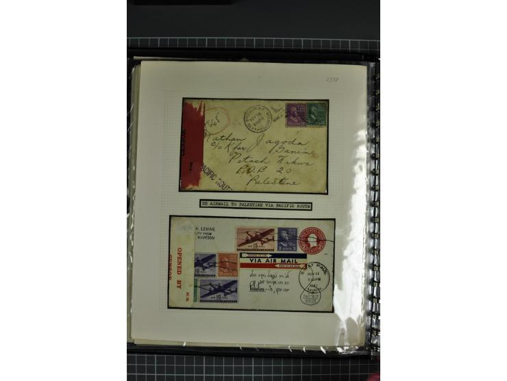 1939/48, interessante Sammlung von Luftpostbriefen von und überwiegend nach Palästina, dabei Reco und Zensur, dazu einige Bel