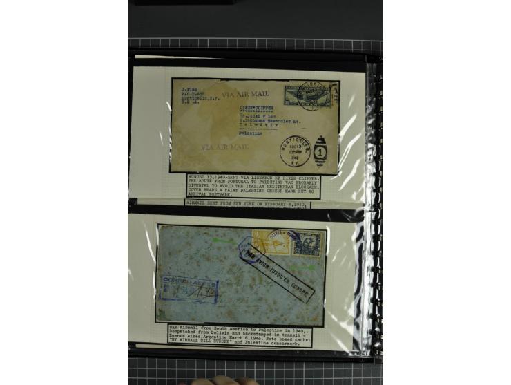 1939/48, interessante Sammlung von Luftpostbriefen von und überwiegend nach Palästina, dabei Reco und Zensur, dazu einige Bel