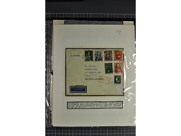 1939/48, interessante Sammlung von Luftpostbriefen von und überwiegend nach Palästina, dabei Reco und Zensur, dazu einige Bel