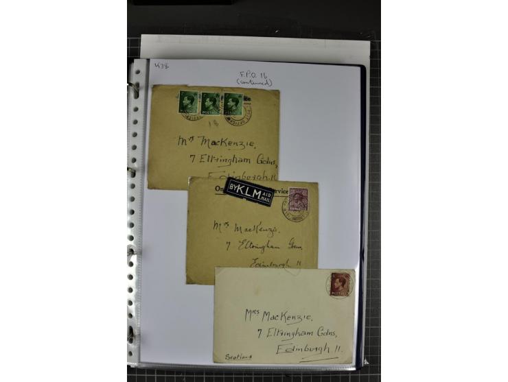 FELDPOST: 1918/47 (ca.), aufgezogene Sammlung mit Belegen der  britischen- (58), australischen- (12) und polnischen (1) Trupp