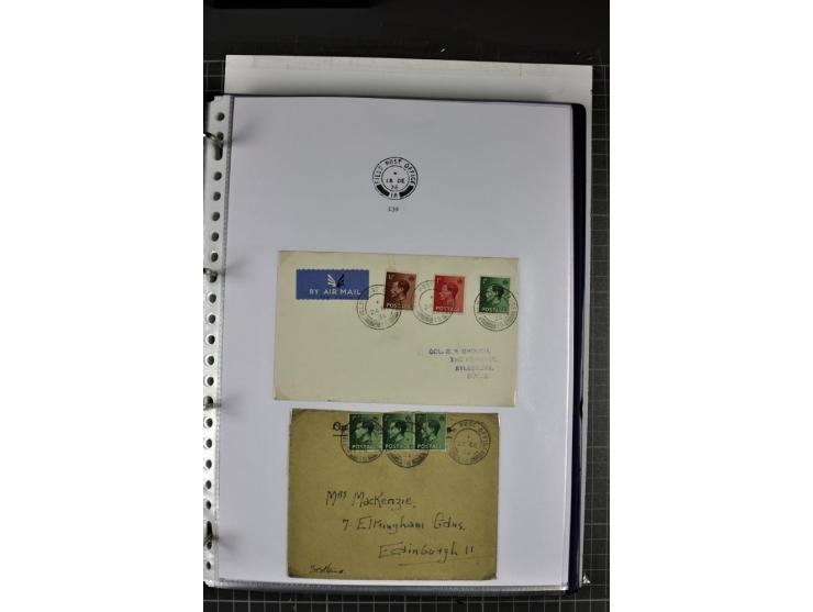FELDPOST: 1918/47 (ca.), aufgezogene Sammlung mit Belegen der  britischen- (58), australischen- (12) und polnischen (1) Trupp