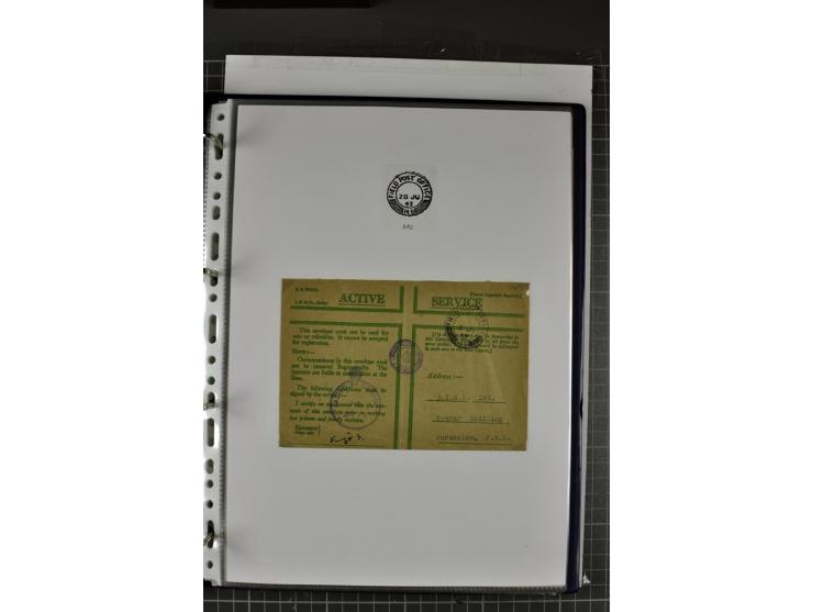 FELDPOST: 1918/47 (ca.), aufgezogene Sammlung mit Belegen der  britischen- (58), australischen- (12) und polnischen (1) Trupp